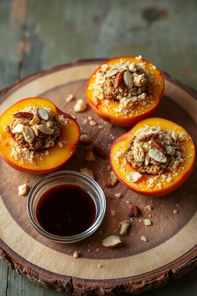 amaretti stuffed peach dessert