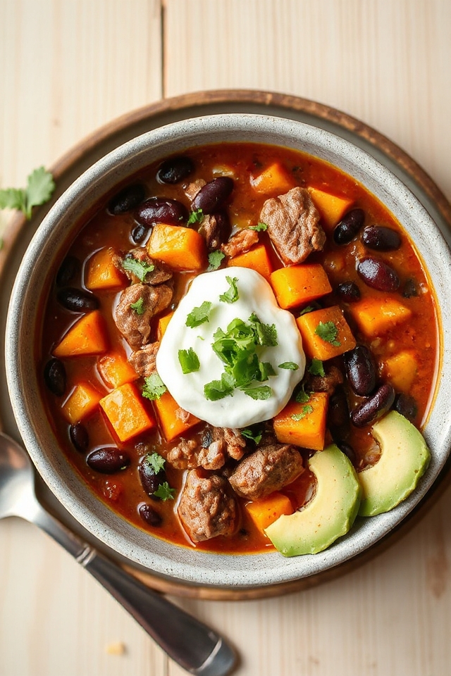 chipotle beef sweet potato chili