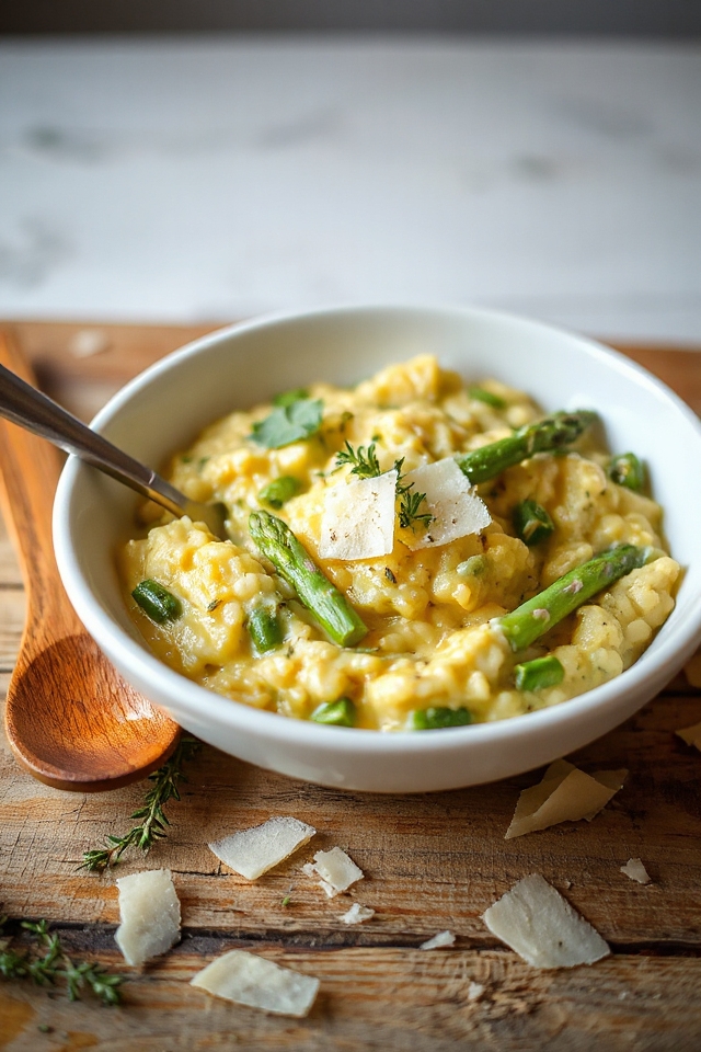creamy asparagus risotto recipe
