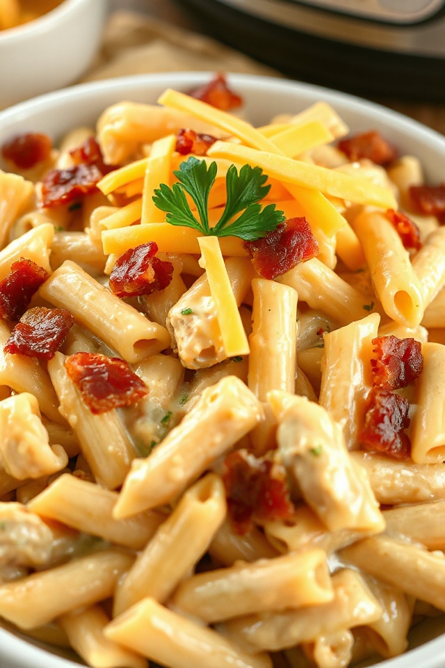 creamy chicken ranch pasta