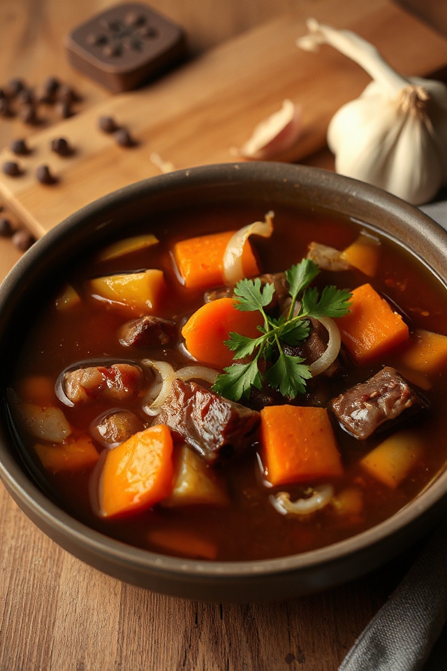 flavorful homemade beef broth