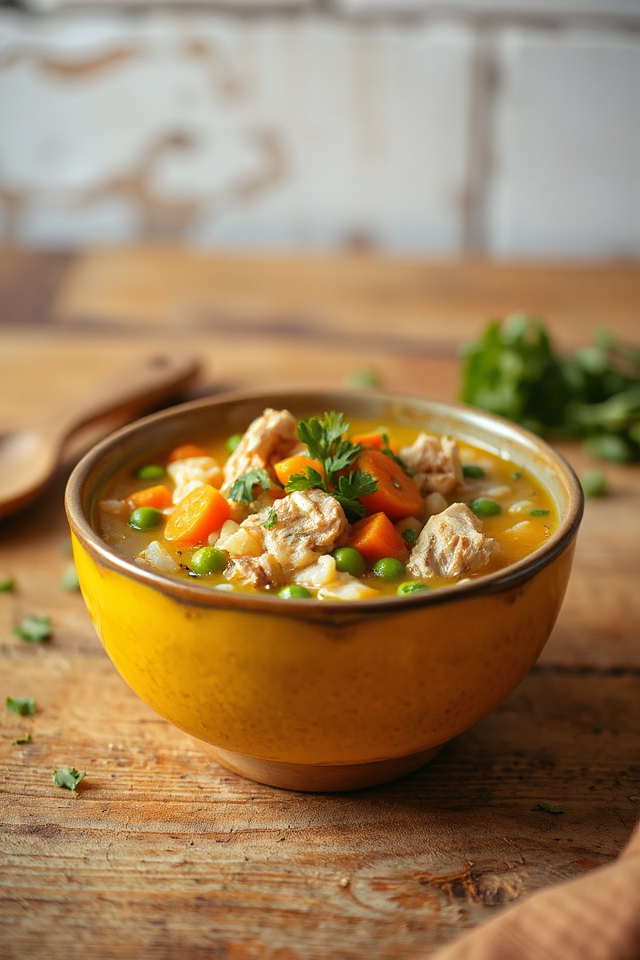 homemade chicken rice soup