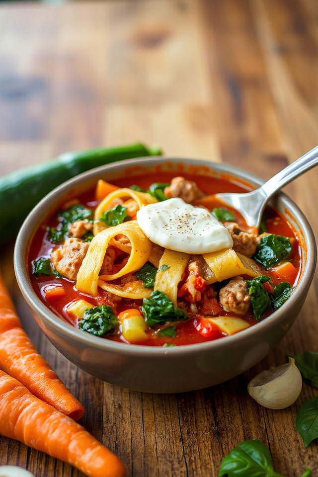 instant pot turkey lasagna soup